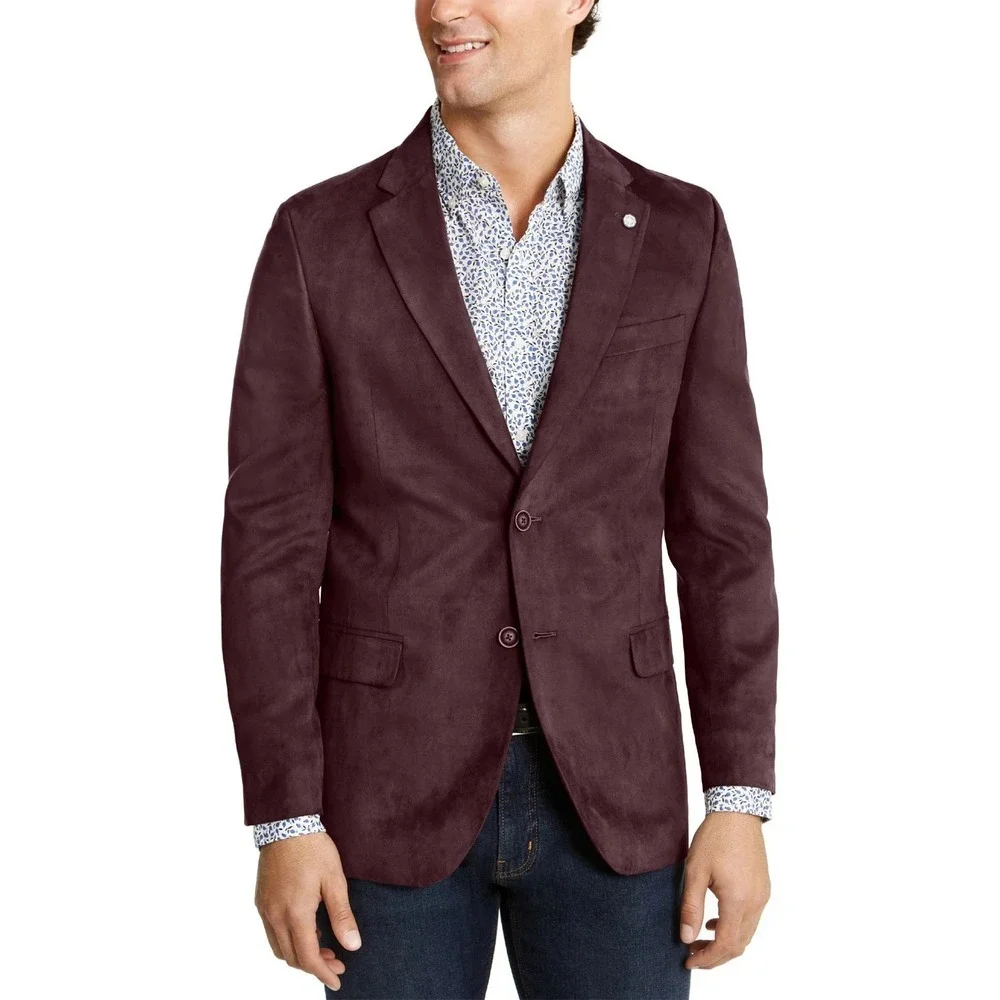 Nautica Men's Modern-Fit Faux-Suede Sport‎ Coat Brown 46L E071121